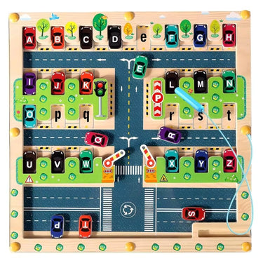 Ecotoys | Desarrollar habilidades motoras - Laberinto de estacionamiento alfabético